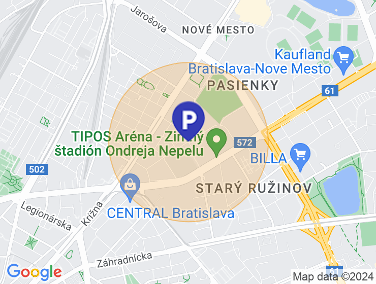 Dlhodobý parking, statie