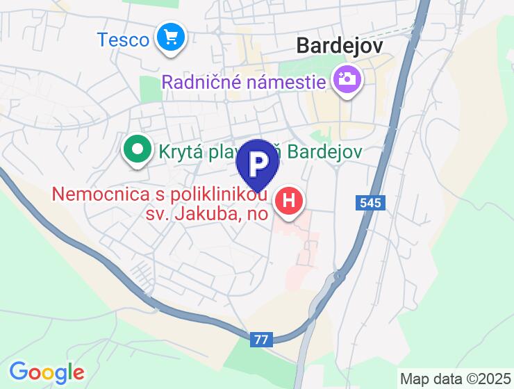 Dlhodobý prenájom garáže na ulici Sv. Jakuba v Bardejove