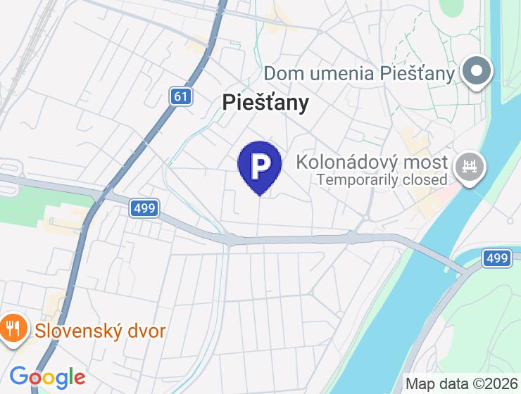 Dlhodobý prenájom garáže s parkovacím miestom v Piešťanoch