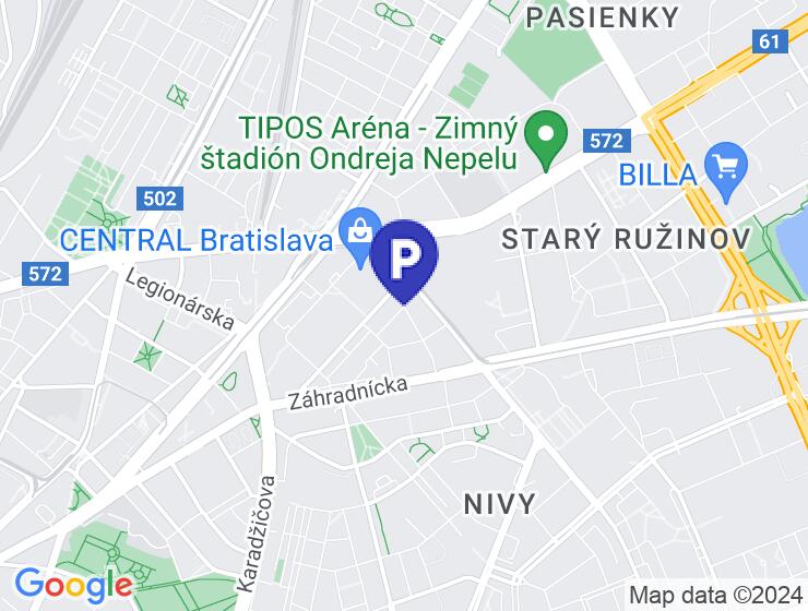 Dlhodobý prenajom parkovacieho státia v Ružinove