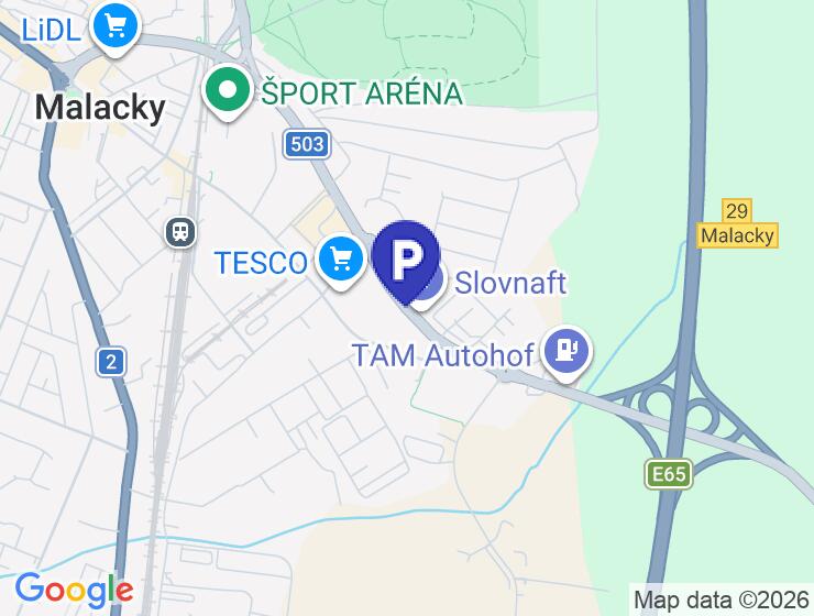Dlhodobý prenájom vonkajšieho parkovacieho miesta na Pezinskej ulici