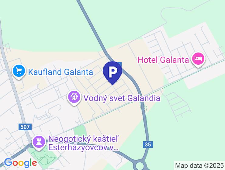 Dlhodobý prenájom vonkajšieho parkovacieho miesta v Galante