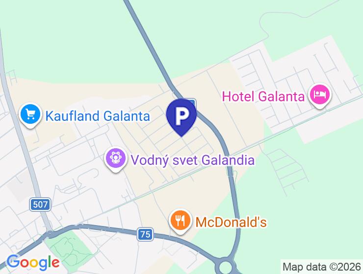 Dlhodobý prenájom vonkajšieho parkovacieho miesta v Galante