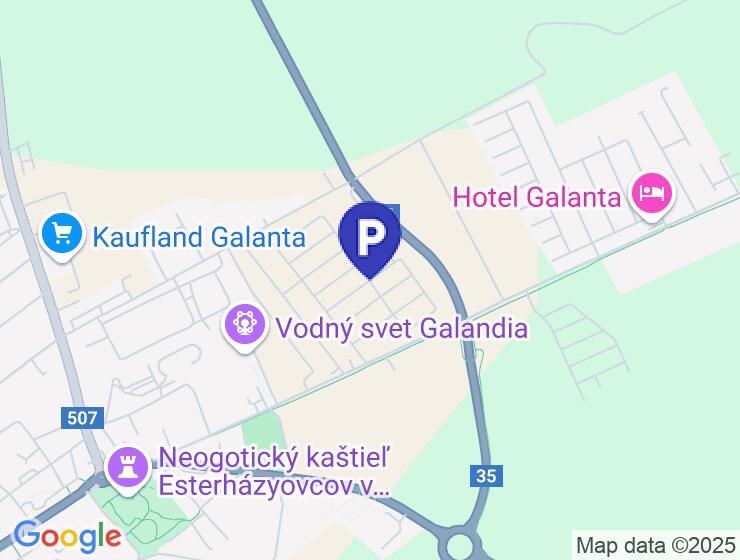 Dlhodobý prenájom vonkajšieho parkovacieho miesta v Galante