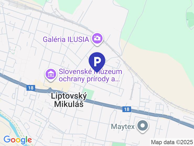 Dlhodobý prenájom vonkajšieho parkovacieho miesta v Liptovskom Mikuláši