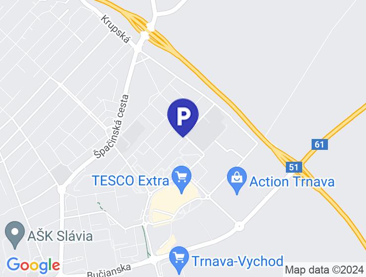Dvojité parkovacie miesto na prenájom, Poštová ulica, Trnava