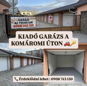 Prenájom garáže s elektrickou bránou na Komárňanskej ulici