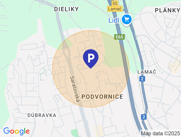 Hľadám parkovacie miesto v Dúbravke