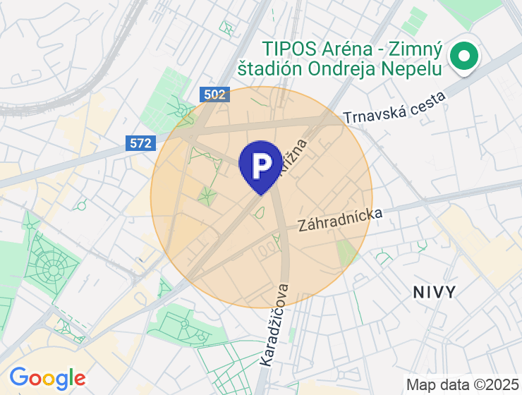 Hľadám parkovanie alebo garáž (Krížna , Karadžičova, Záhradnícka, Mickiewiczova)