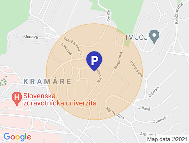 Hladam parkovanie na ulici Rozvodna a v okoli