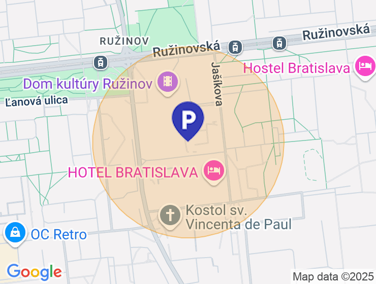 Hľadám prenájom parkovacieho miesta v okolí ulice Jašíkova v Ružinove