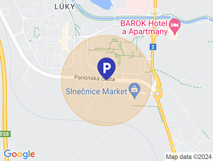 Hľadám vonkajšie parkovacie miesto Slnečnice