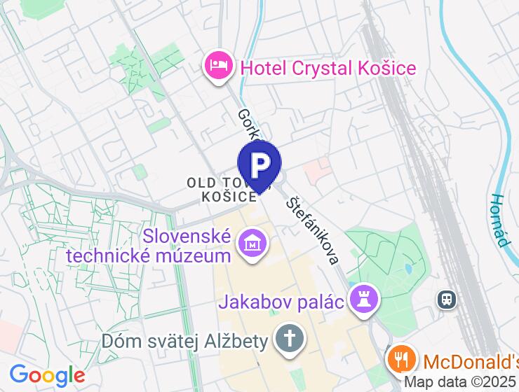 Kryté parkovacie miesto na prenájom v centre Košíc