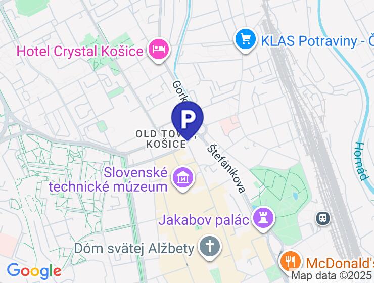 Kryté parkovacie miesto na prenájom v historickom centre Košíc