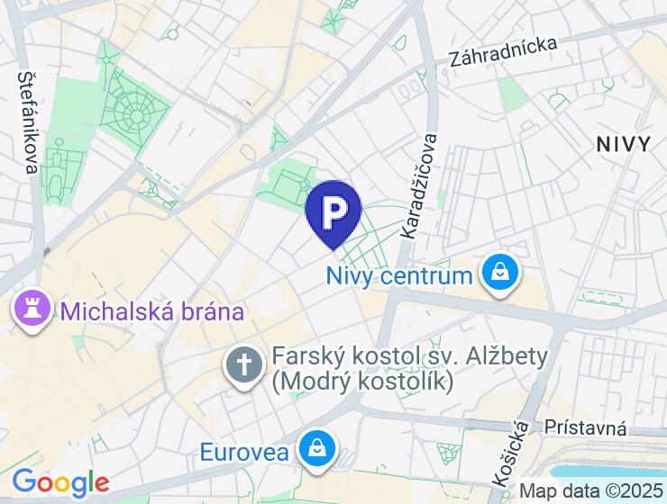 Kryté parkovacie miesto na prenájom v podzemnej garáži v centre mesta