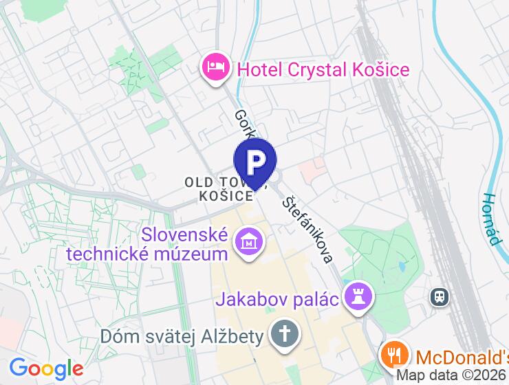 Kryté parkovacie miesto v historickom centre Košíc