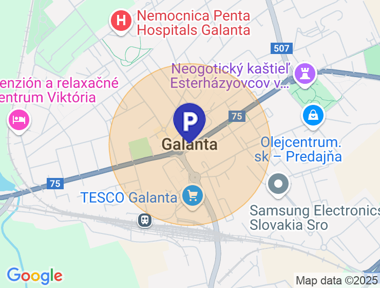 Kúpa parkovacieho miesta v Meandre