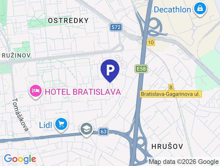 Na predaj: 4 vonkajšie parkovacie miesta na Vavrínovej ulici