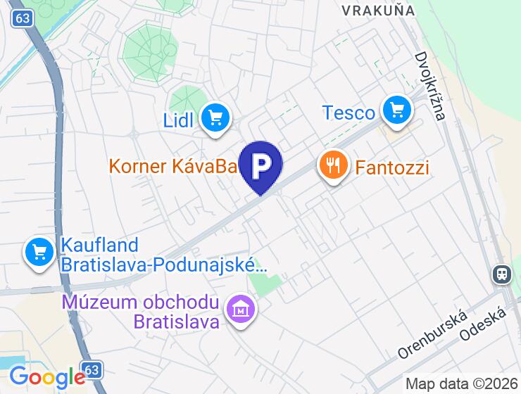 NA PREDAJ - vonkajšie parkovacie miesto Kazanská
