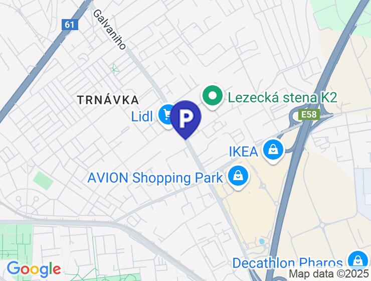 Na predaj vonkajšie parkovacie miesto na Galvaniho ulici v Bratislave