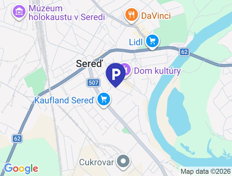 Na predaj vonkajšie parkovacie miesto v Meandre Sereď