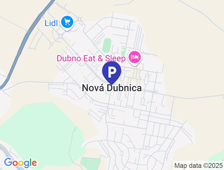 Na prenájom garáž v Novej Dubnici pri hoteli Dynamic