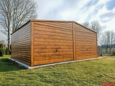 Plechová garáž 6x6 m s certifikovanými bránami