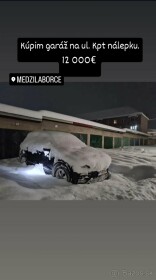 Záujem o garáž na ulici Kpt. Nálepku/Tolstého