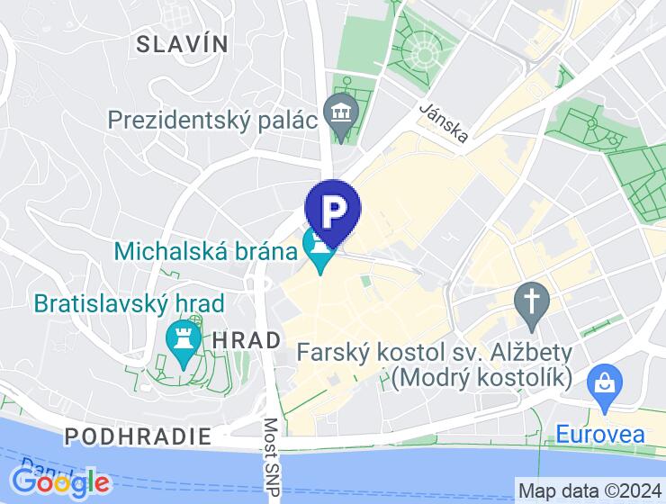 Obchodná ulica - Bratislava prenájom parkovacieho miesta