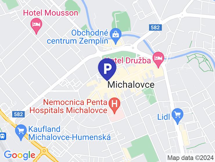 Parkovacie miesta v Michalovciach