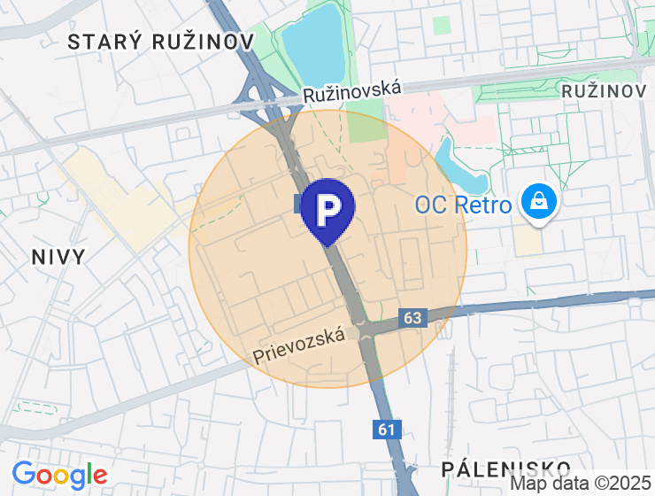 Parkovacie miesto Bratislava III