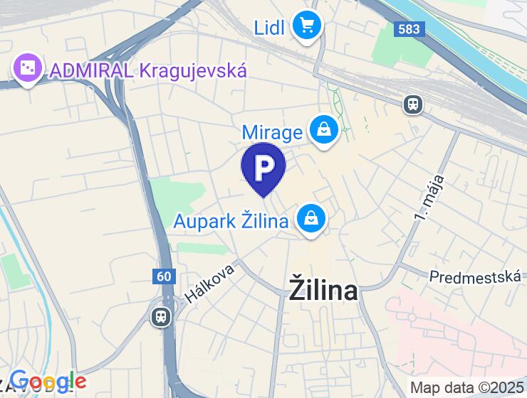 Parkovacie miesto na prenájom v centre mesta