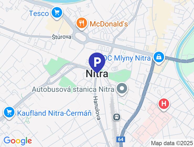 Parkovacie miesto na prenájom v centre Nitry