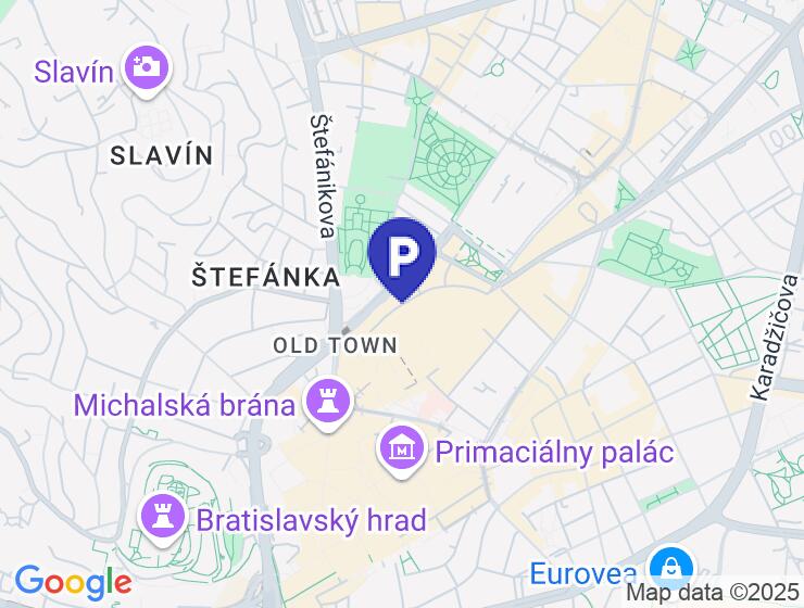 Parkovacie miesto na prenájom v podzemnej garáži na ulici Vysoká