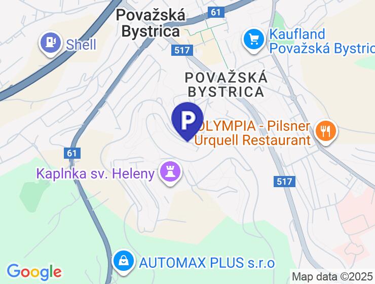 Parkovacie miesto na prenájom v Považskej Bystrici