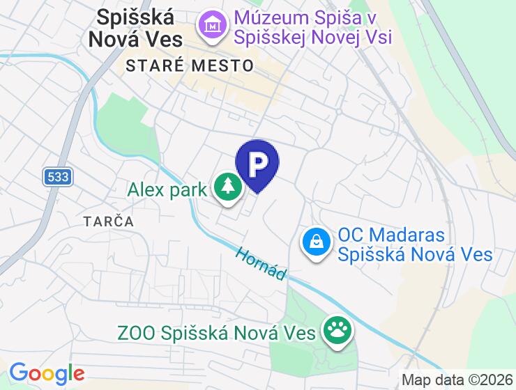 Parkovacie miesto na prenájom v Spišskej Novej Vsi