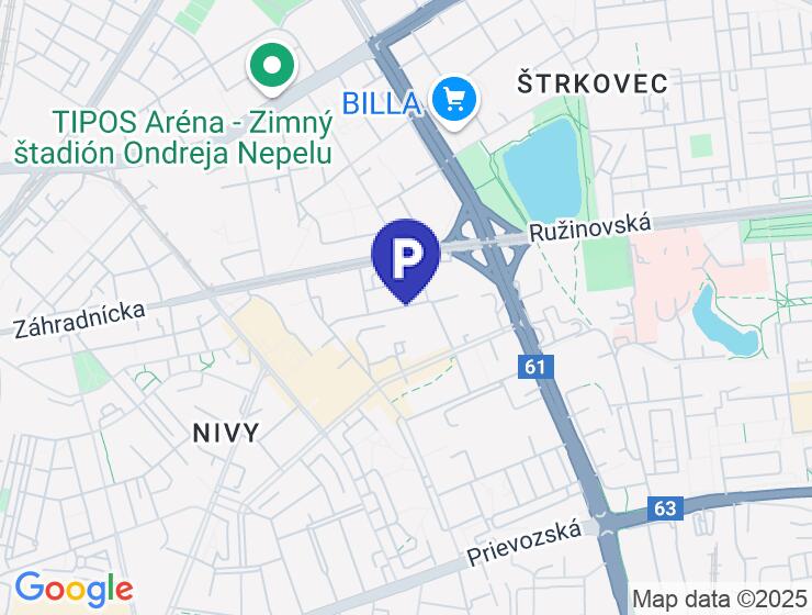 Parkovacie miesto na prenájom v suteréne Rozeta
