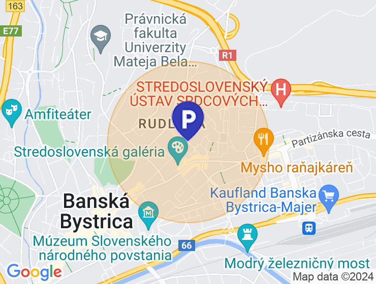 Parkovacie miesto na Skuteckého ulici, Banská Bystrica