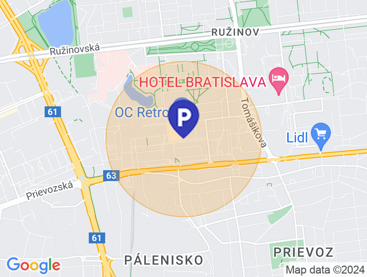 Parkovacie miesto OC Retro, BA