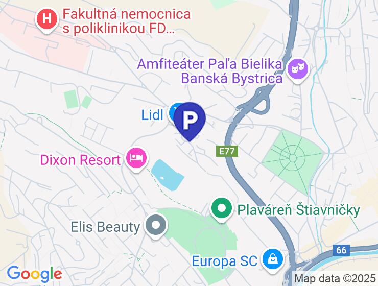 Parkovacie miesto v podzemnej garáži na ulici Nad plážou