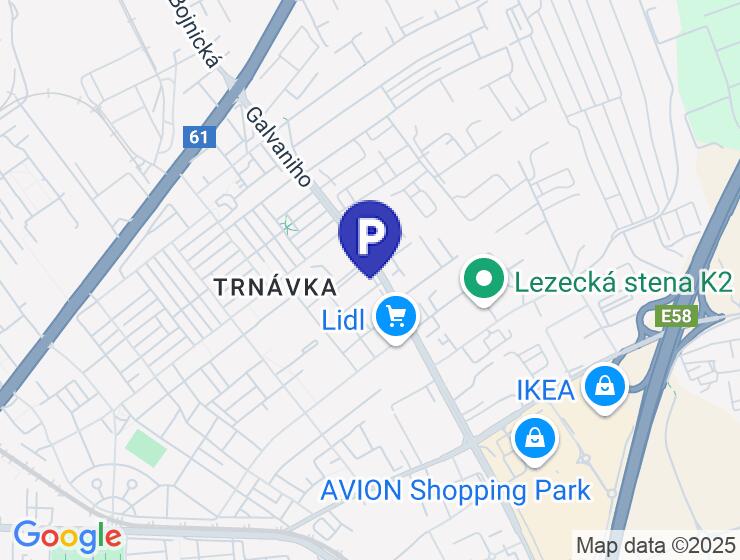 Parkovacie miesto vonkajšie, Galvániho, BA