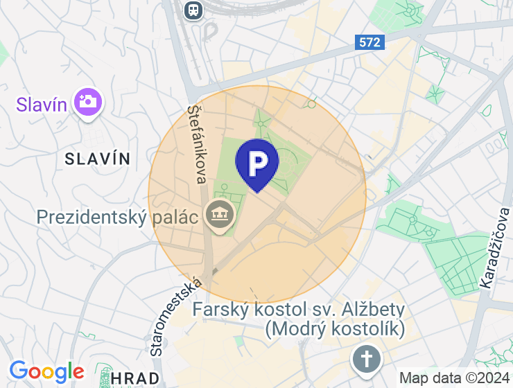 Hľadám parkovacie miesto v BA, Jozefska ulica