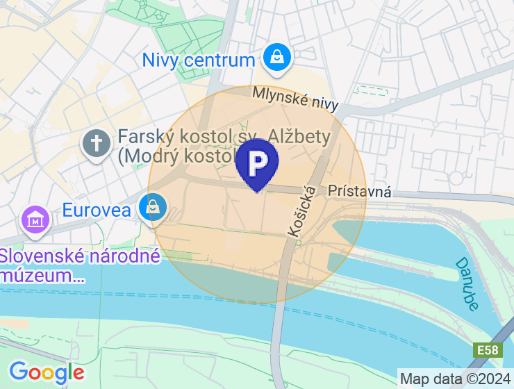 Hladam parkovacie miesto v okolí Eurovea