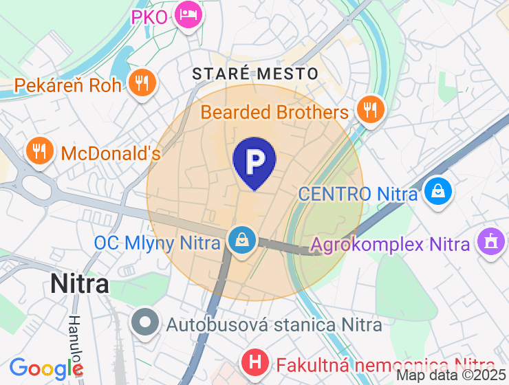 Parkovacie statie Nitra centrum