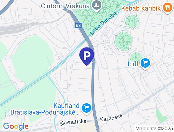 Parkovanie na Závodnej 17 v Bratislave