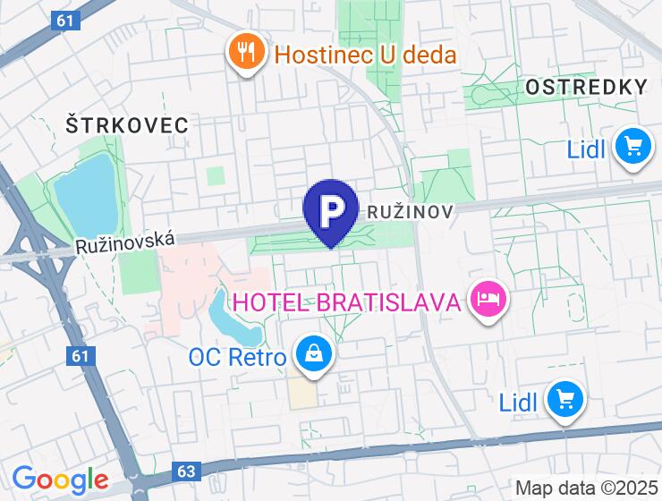 Ponuka garážového státia na Lanovej ulici v Ružinove