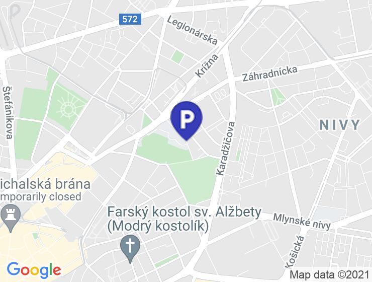 Na prenájom parkovacie státie v podzemných garážach v Starom Meste