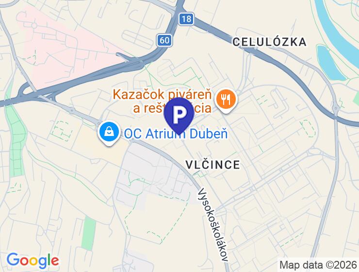 Predaj vonkajšieho parkovacieho miesta v komplexe The Cube