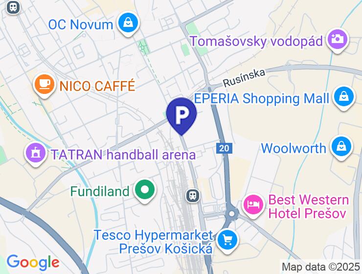 Prenájom 10 parkovacích miest na Masarykovej ulici v Prešove