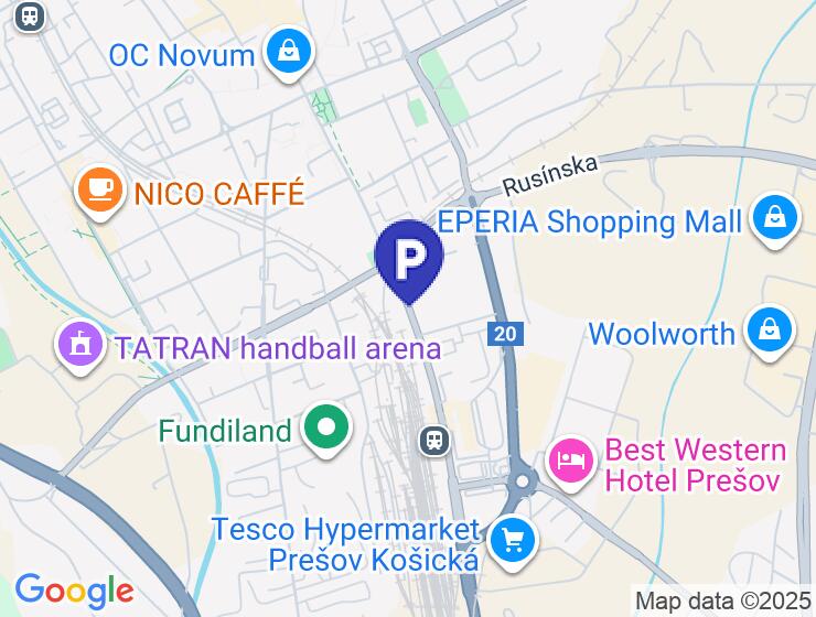 Prenájom 10 parkovacích miest na Masarykovej ulici v Prešove